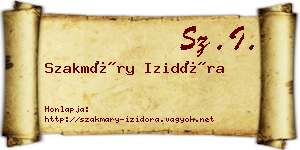 Szakmáry Izidóra névjegykártya